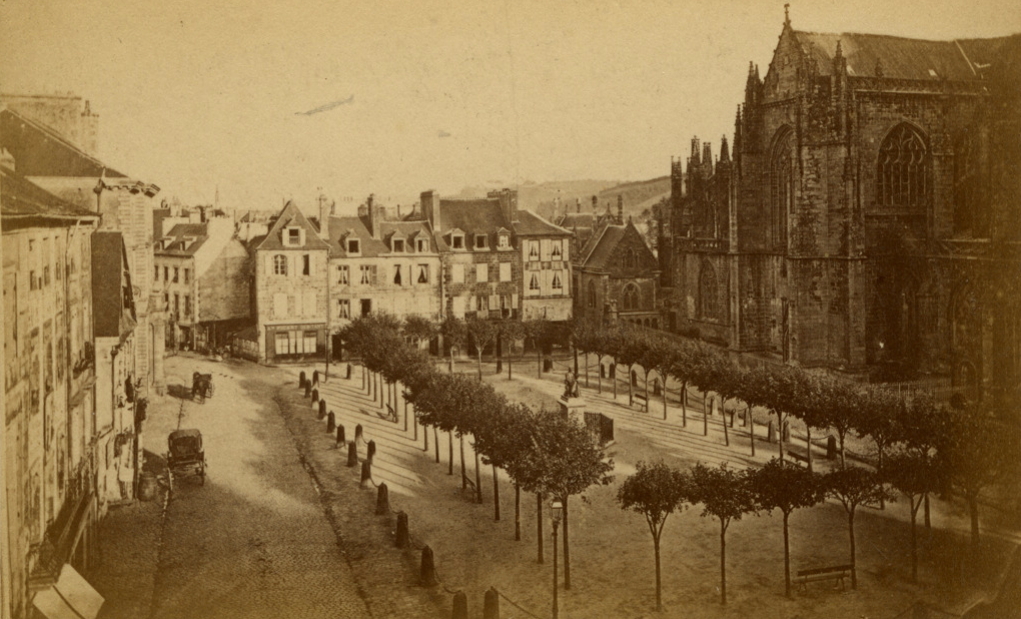 Place saint corentin avant la construction du Musée des Beaux-Arts de Quimper